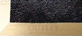 A close up of the outlet logo on a bag