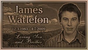 A plaque with the name of james matlefton and date of birth.